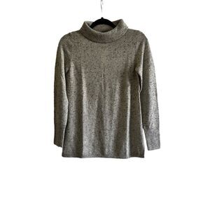 NWT Talbots Pure Cashmere Speckled Turtleneck Mockneck Sweater Size S Petite